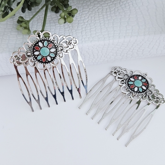 NWT  Western Boho Hair Comb Set - Picture 1 of 4